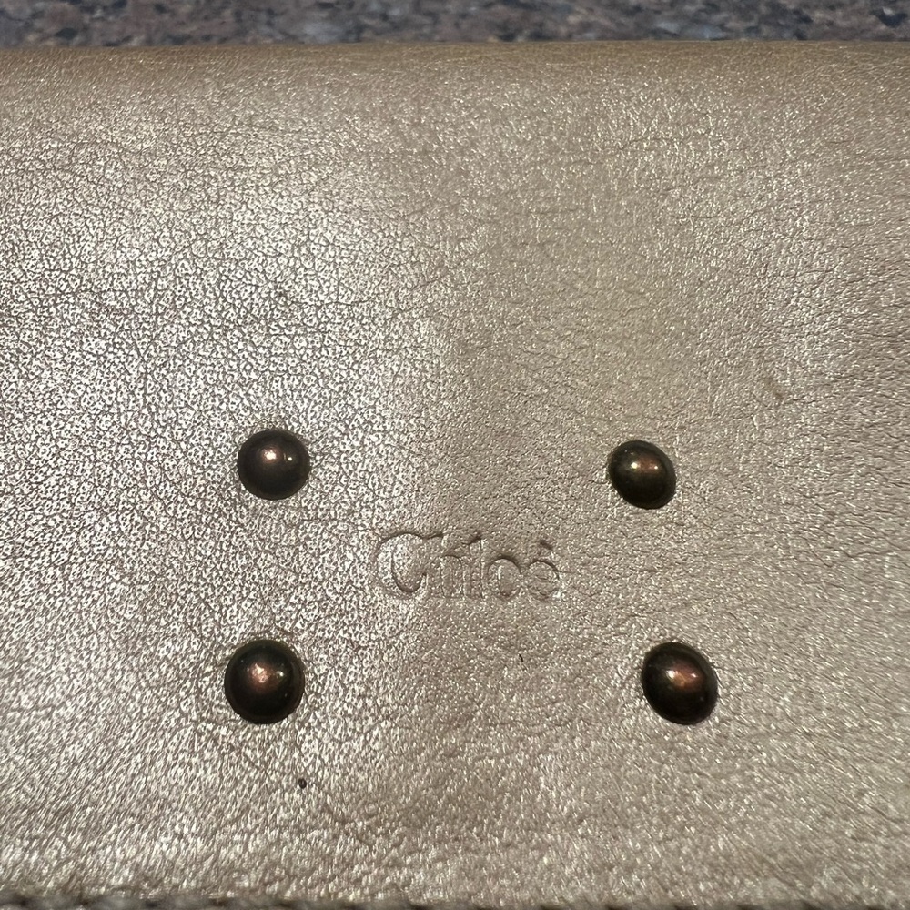 Chloe Metallic Gold Wallet - Picture 3 of 13